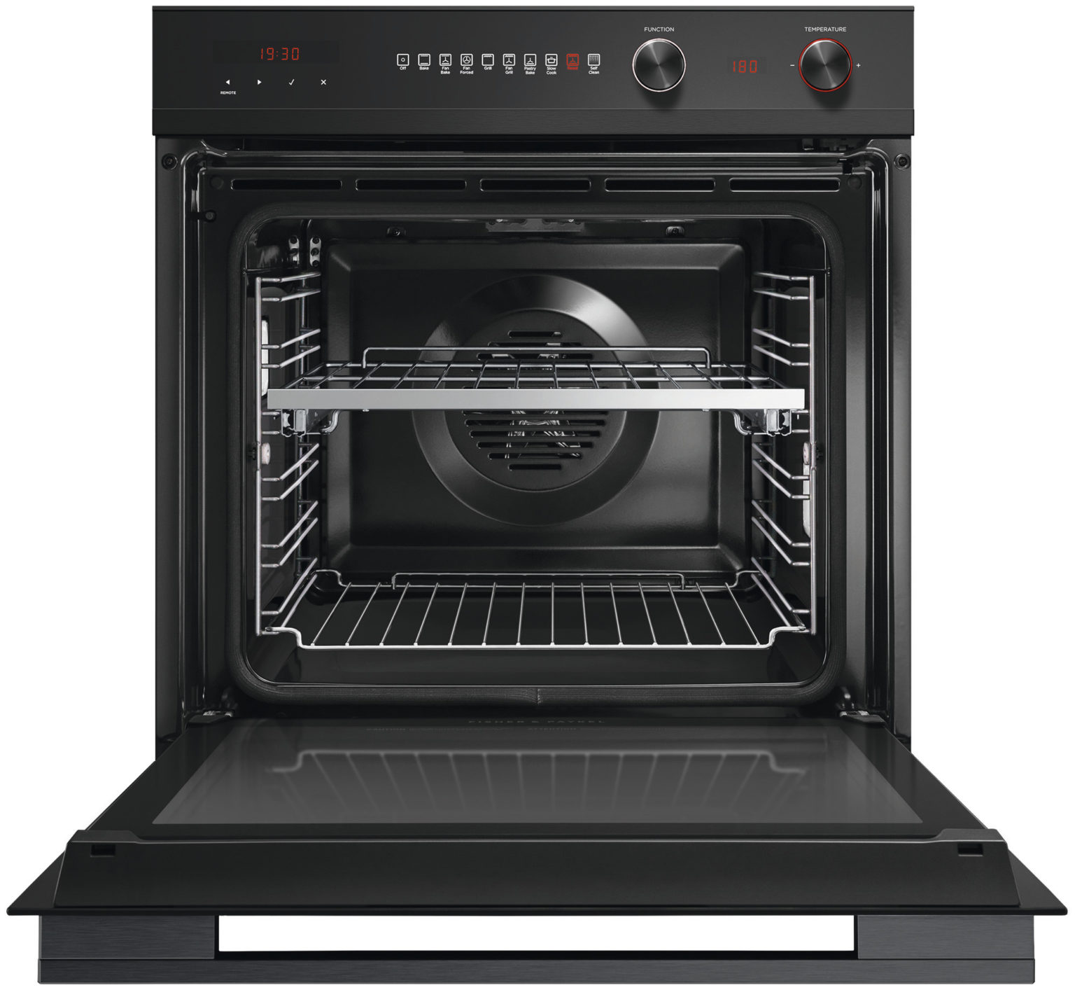 F&P 60cm 9 FUNCTION SINGLE PYROLYTIC OVEN Black KA Distribution