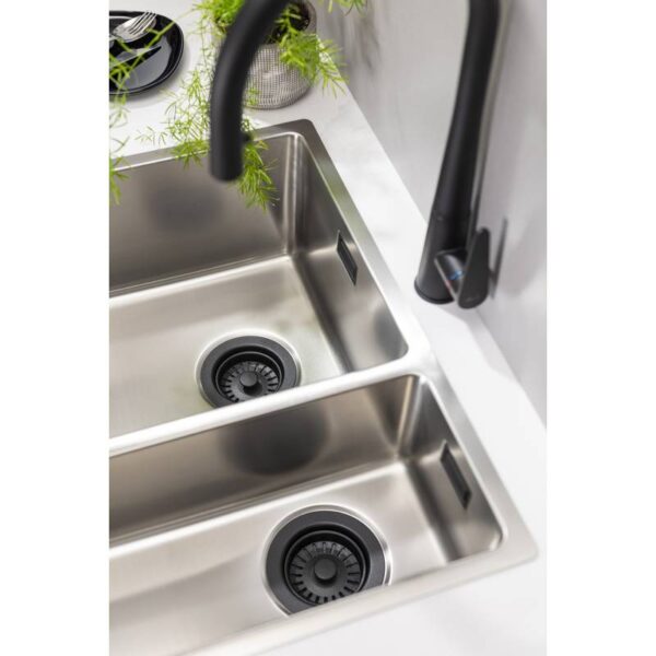 ABODE Rectangular Flush Plate Overflow - Matt Black - Image 3