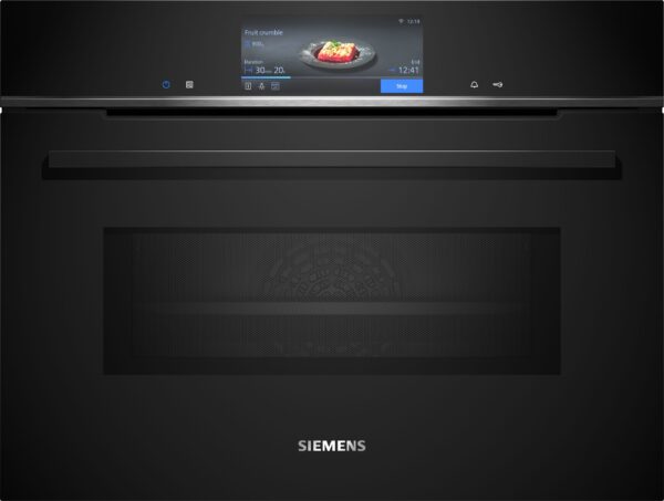 SIEMENS iQ700 BUILT-IN COMPACT MF OVEN WITH M/W - Black