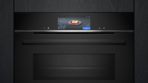 SIEMENS iQ700 BUILT-IN COMPACT MF OVEN WITH M/W - Black - Image 2