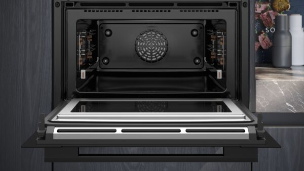 SIEMENS iQ700 BUILT-IN COMPACT MF OVEN WITH M/W - Black - Image 3