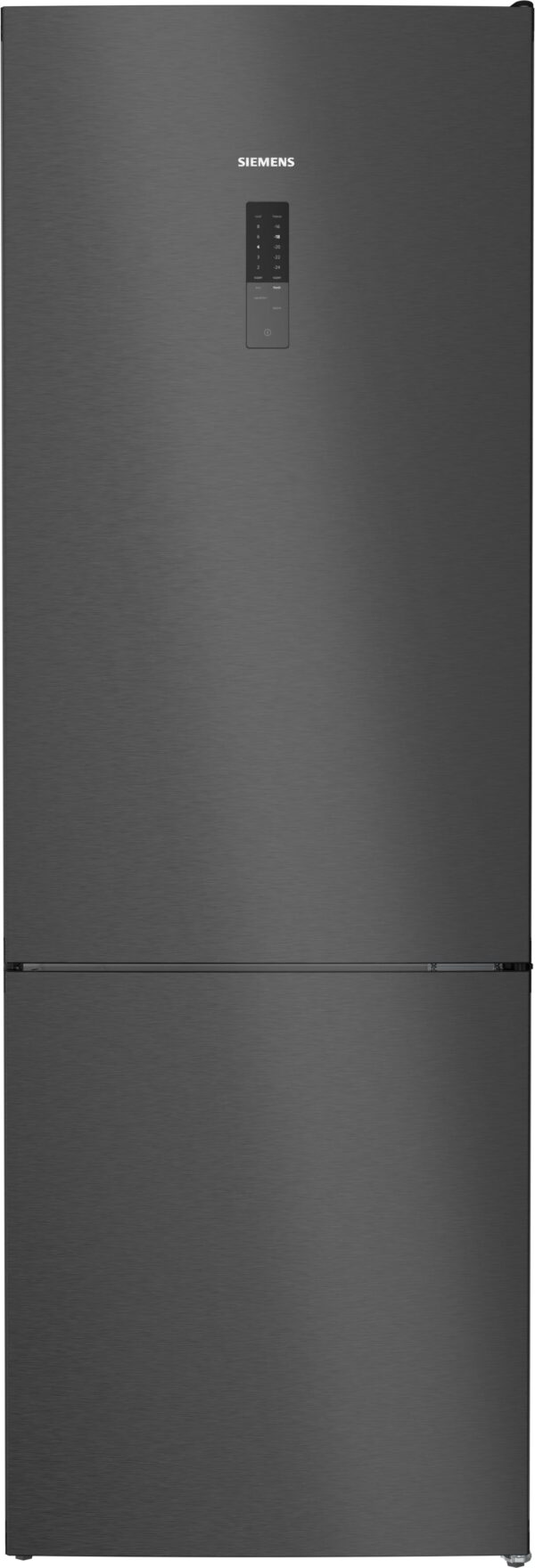 SIEMENS iQ300 FREESTANDING FRIDGE FREEZER - Black Steel