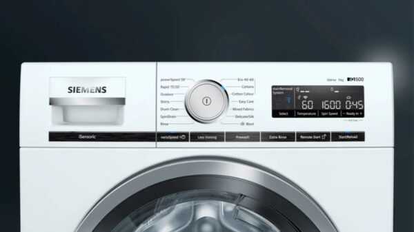 SIEMENS iQ500 FREESTANDING WHITE 9kg WASHING MACHINE - 1600rpm - Image 2