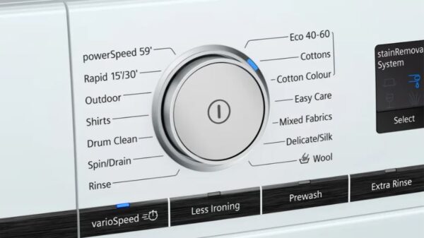 SIEMENS iQ500 FREESTANDING WHITE 9kg WASHING MACHINE - 1600rpm - Image 3