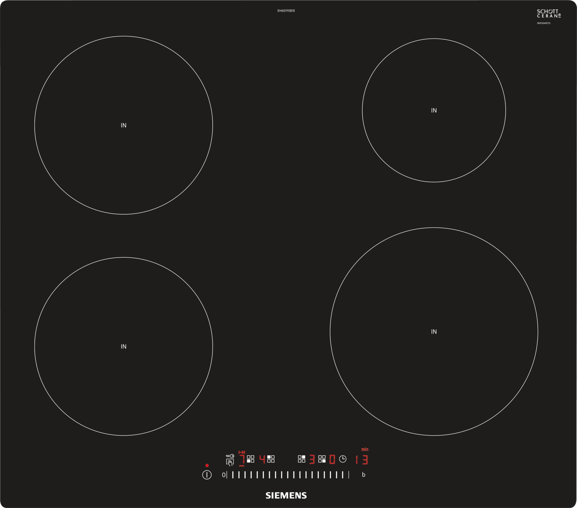 Siemens glass online hob